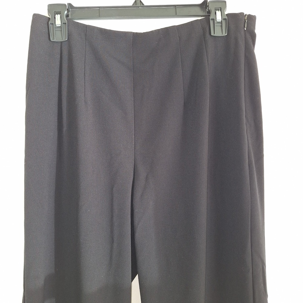 Vintage Black Dress Pants Worthington Stretch Women's Size 10 Side Zip Straight - Picture 2 of 16